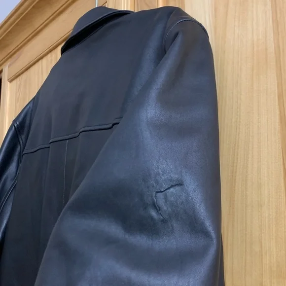 Vince Camuto black genuine leather jacket